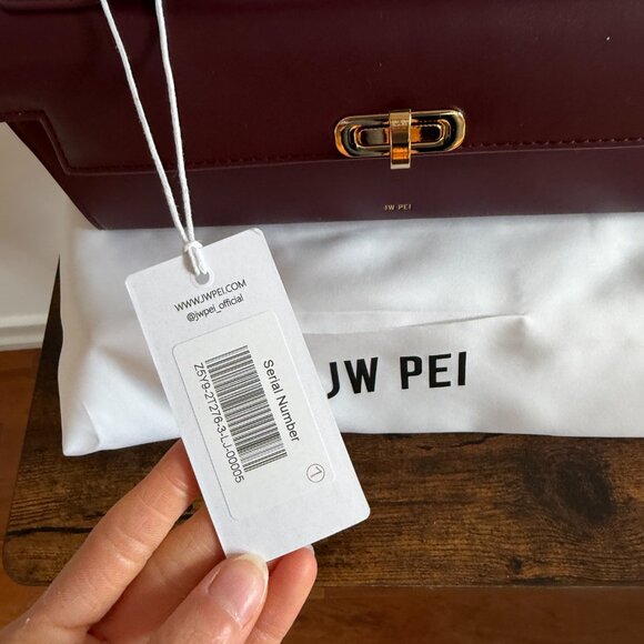 Structured Top Handle Bag - Deep Burgundy JW PEI - Picture 7 of 8